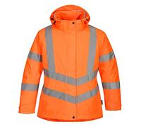 Portwest Womens Women's Hi-Vis Winter Jacket Orange Small