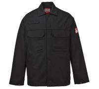 Portwest BIZ2 Mens Heat and Flame Resistant Welding Jacket Bizweld FR Protective Work Coat Durable Workwear Black, Small