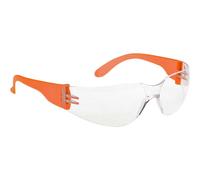 Portwest Wrap Around Safety Glasses Orange Clear