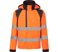 Portwest WX2 Eco Hi Vis Waterproof Rain Jacket Orange / Black S