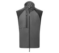 Portwest CD876 Men's WX2 Softshell Activewear Gilet - Full Zip Eco Workwear Bodywarmer Vest with Stretch Fabric Metal Grey, Medium