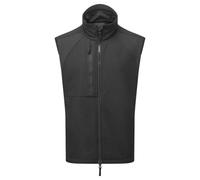 Portwest CD876 Men's WX2 Softshell Activewear Gilet - Full Zip Eco Workwear Bodywarmer Vest with Stretch Fabric Black, X-Large