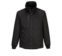Portwest CD885 Eco WX2 Stretch Mens Work Jacket Casual Outwear Full Zip Coat Lightweight Windbreaker Modern Leisure Workwear Black Regular, X-Large