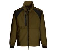 Portwest CD885 Eco WX2 Stretch Mens Work Jacket Casual Outwear Full Zip Coat Lightweight Windbreaker Modern Leisure Workwear Olive Green Regular, X-Large