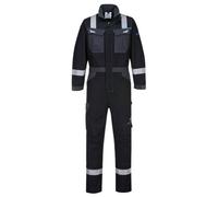 Portwest FR503 WX3 Flame Resistant Coverall Black Size: L Colour: Blac L 31"