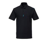 Portwest WX3 Polo Shirt, Size: XL, Colour: Black, T720BKRXL