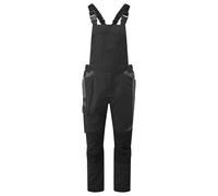 Portwest T746 WX3 Industrial Wash Bib and Brace Durable Polycotton Stretch Durawash Fabric Triple Stitched Seams Nine Pockets Bottom Loading Knee Pad Pockets, Black, XL