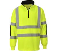 Portwest Xenon Half Zip Hi Vis Pullover Yellow M