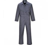 Portwest Zip Boilersuit Graphite Size: L Size: L, Inside Leg: 31" L 31"