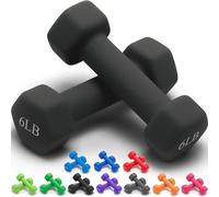 Portzon Weights Dumbbells 10 Colors Options Compatible with Set of 2 Neoprene Dumbbells Set,1-15 LB, Anti-Slip, Anti-roll, Hex Shape
