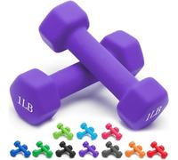 Portzon Weights Dumbbells 10 Colors Options Compatible with Set of 2 Neoprene Dumbbells Set,1-15 LB, Anti-Slip, Anti-roll, Hex Shape