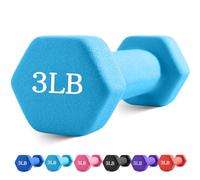 Portzon Weights Dumbbells with Neoprene Coating, 1LB-3LB Anti-Roll, Anti-Slip, Hexagonal Home Fitness Equipment for Shoulder,Neck, and Hand Training for Seniors over 55 old