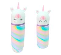 PORUPAEL 2 in 1 Silicone Pencil Case, 2 in 1 Soft Silicone Case Kawaii Pencil Case Soft Silicone for Pens, Pencil Case and Pen Holder, Pencil Case Animals, Pencil Case, White Unicorn, pencil case