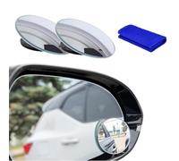 PORUPAEL 2-Pack Blind Spot Mirrors for Cars Set - Round Frameless 360° Adjustable Convex Glass Mirror, Blindspot Mirrors for Car, Universal Wing Mirror Blindspot Detection for SUV Truck Van