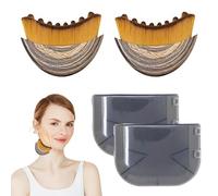 PORUPAEL 2 Pcs Lymphatic Drainage Brush - Lymphatic Contour Face Brush, Facial Lymphatic Massager for Jawline Sculpting, Puffiness Reduction, Skin Rejuvenation, with Portable Storage Case