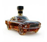 PORUPAEL 300ML Car Shaped Whiskey Decanter - Hand-Blown 3D Sports Car Design Glass Bottle, Unique Whiskey Dispenser, Creative Gift for Men, Home Bar Decor