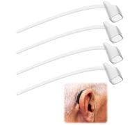 PORUPAEL 4-Pack Hearing Aid Sport Lock - Secure Fit Hearing Aid Retention Tail Ear Grips Clips, Anti-Slip Motion Support Accessories for Exercise, Running, High-Intensity Activities, Daily Use for Men