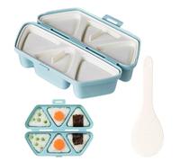 PORUPAEL 6 in 1 Onigiri Mold for Making and Storing Sushi - Multifunctional Rice Ball Maker with Serving Spoon, Sushi Press & Portable Bento Box for DIY Japanese Food, Picnic, Lunch
