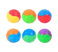 PORUPAEL 6 Pcs Squeaky Dog Ball, Dog Toys Teeth Cleaning Puppy Chew Toys Pet Training Ball Dog Interactive Dog Ball Latex Rubber Dog Toy Chew Fetch Throw Ball