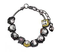 PORUPAEL Demon Slayer Beads Bracelet, 9 Character Accessories Devil Killer Anime Bracelet, Cartoon DIY Bead Jewelry,Fans and Collectors Jewelry