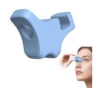 PORUPAEL Eye Drop Dispenser - Blue Reusable Silicone Eye Dropper Assist Tool for Elderly Adults, Accurate Application Helper for Seniors with Easy Grip Design