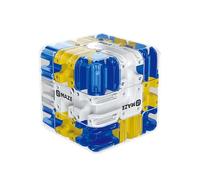 PORUPAEL Large Labyrinth 3D Maze Puzzle Cube - Blue & White Rolling Ball Maze, Six-Side Challenge Logic Game, Brain Teaser Focus Toy for Family, Stress Relief, Kids and Adults