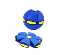 PORUPAEL Magic Bouncing Ball - Dual Form Transforming Saucer-Ball Toy, Blue Bouncy Pop-Up Toy for Kids, Family Interactive Play & Flying Saucer Pet Toy for Indoor Outdoor Fun