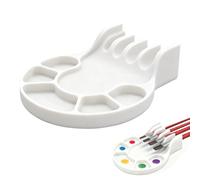 PORUPAEL Paint Brush Holder - 2-in-1 Silicone Brush Rest with Palette Tray, Multifunctional Paintbrush Holder for Watercolor Oil Acrylic Painting, Art Supplies Accessories for Artists Kids Adults
