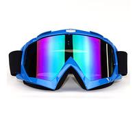 PORUTE Goggles,Outdoor Sports Glasses,Motorbike Goggles Fashion Motorcycle Motocross Off-Road Glasses Racing Dirt Bike Anti-UV Helmet Goggle (Color : Blue Frame)