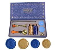 PORXFLY 2 Pcs Deer Wax Seal Stamp Set, Vintage European Style Animal Sealing Stamps in Gift Box for Wedding Invitations, Envelopes, Greeting Cards & Gift Wrapping (Deer)