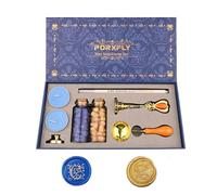 PORXFLY 2 Pieces Letter C Wax Seal Stamp Set,Initial Alphabet Wax Seal Stamp Kit Vintage Gift Box, A to Z Letter Series Stamp for Wedding Invitations, Envelopes, Gift Wrapping (C)