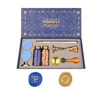 PORXFLY 2 Pieces Letter F Wax Seal Stamp Set,Initial Alphabet Wax Seal Stamp Kit Vintage Gift Box, A to Z Letter Series Stamp for Wedding Invitations, Envelopes, Gift Wrapping (F)