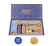 PORXFLY 2 Pieces Letter G Wax Seal Stamp Set,Initial Alphabet Wax Seal Stamp Kit Vintage Gift Box, A to Z Letter Series Stamp for Wedding Invitations, Envelopes, Gift Wrapping (G)
