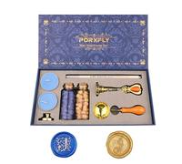 PORXFLY 2 Pieces Letter J Wax Seal Stamp Set,Initial Alphabet Wax Seal Stamp Kit Vintage Gift Box, A to Z Letter Series Stamp for Wedding Invitations, Envelopes, Gift Wrapping (J)
