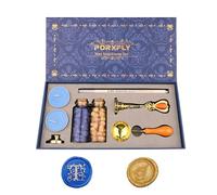 PORXFLY 2 Pieces Letter T Wax Seal Stamp Set,Initial Alphabet Wax Seal Stamp Kit Vintage Gift Box, A to Z Letter Series Stamp for Wedding Invitations, Envelopes, Gift Wrapping (T)