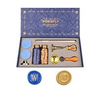 PORXFLY 2 Pieces Letter W Wax Seal Stamp Set,Initial Alphabet Wax Seal Stamp Kit Vintage Gift Box, A to Z Letter Series Stamp for Wedding Invitations, Envelopes, Gift Wrapping (W)