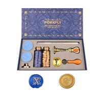 PORXFLY 2 Pieces Letter X Wax Seal Stamp Set,Initial Alphabet Wax Seal Stamp Kit Vintage Gift Box, A to Z Letter Series Stamp for Wedding Invitations, Envelopes, Gift Wrapping (X)
