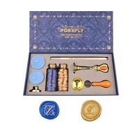 PORXFLY 2 Pieces Letter Z Wax Seal Stamp Set,Initial Alphabet Wax Seal Stamp Kit Vintage Gift Box, A to Z Letter Series Stamp for Wedding Invitations, Envelopes, Gift Wrapping (Z)