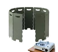 Porzcreen Camping Fin - 11 Folding Locking Plates | Portable Aluminium Shield for Backpacking | Outdoor Cooking Guard for P