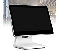 POS 15-Inch Capacitive LED Backlit Multi-Touch Monitor, True Flat Seamless Design Touchscreen, VGA And USB Input, For Office, Retail, Restaurant, Bar, Gym, Warehouse ( Color : White , Size : 110V )