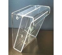 Pos Display Shop A4 Portrait Acrylic Outdoor Wall Mount Offer Leaflet Brochure Map Holder Dispenser with lid - LDS4452
