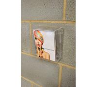 Pos Display Shop A5 Portrait Acrylic Outdoor Wall Mount Offer Leaflet Brochure Map Holder Dispenser with lid - LDS4451
