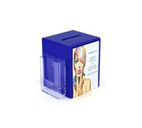 Pos Display Shop Dark Blue Acrylic Suggestion Comments Ballot Feedback Collection Box with Leaflet Holder + A5 Portrait Poster Holder PDS9470 (Blue)