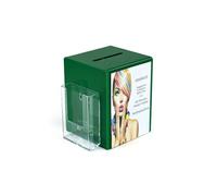 Pos Display Shop Dark Green Acrylic Suggestion Comments Ballot Feedback Collection Box with Leaflet Holder + A5 Portrait Poster Holder PDS9470 (Green)