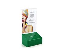 Pos Display Shop Dark Green Acrylic Suggestion Comments Feedback Collection Box with A4 Portrait Poster Holder - PDS9474 Dark Green A4P