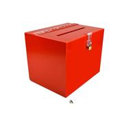Pos Display Shop Large Red Acrylic Lockable Suggestion Feedback Ballot Comments Collection Box - BB0005 Red