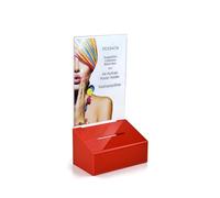 Pos Display Shop Red Acrylic Suggestion Comments Feedback Collection Box with A4 Portrait Poster Holder - PDS9474 Red A4P