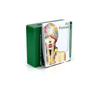 Pos Display Shop Slim Dark Green Acrylic Suggestion Comments Ticket Collection Box with A5 Portrait Leaflet Holder - BB0016 (Dark Green)