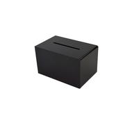 Pos Display Shop Small Lockable Black Acrylic Suggestion Ballot Ticket Comments Collection Box - BB0006 (Black)