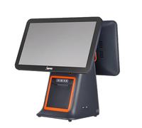 POS System for Small Business, All-in-One Cash Register, Touch Screen Dual Monitor, 4GB RAM, 128G SSD, Printer, Cash Drawer, Software, Retail & Restaurant, Black